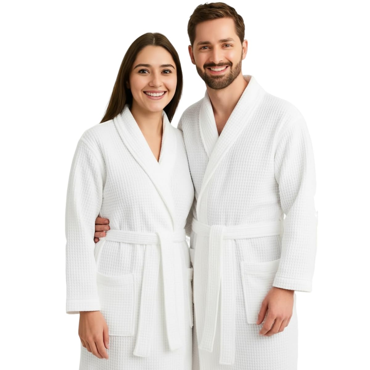  Direct Dressing Gown Unisex Waffle Design - Lightweight Shrinkable Bathrobe 100% Cotton 300 GSM
| Unisex Waffle Dressin