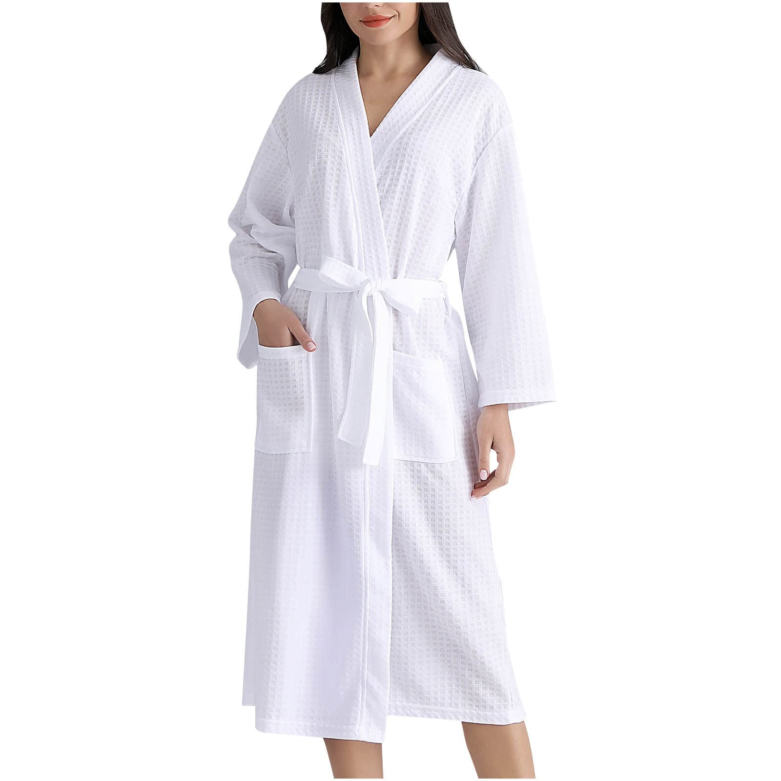 Wyongtao Lightweight Waffle Full-Length Robe Gowns for Women Soft Luxury Sleepwear with Belt
Wyongtao Womens Waffle Robe